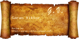 Garas Viktor névjegykártya